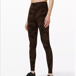Lululemon Align Crop Heritage Camo Brown Earth